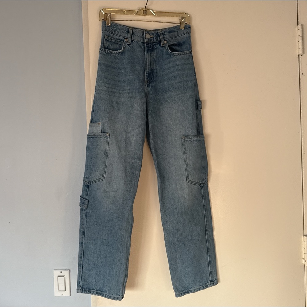 Blue Denim Cargo Jeans